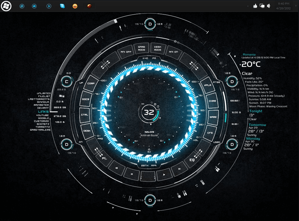 cpu temp rainmeter skin