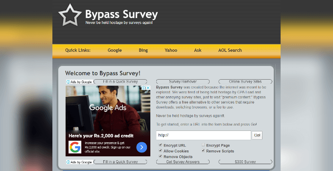 best opera extensions for survey bypass