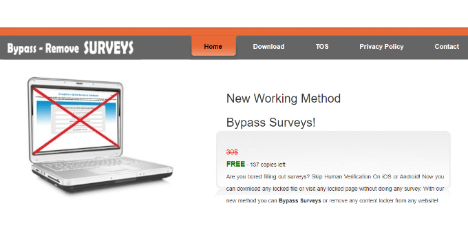 free survey remover tool download